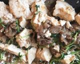 時短簡単♡豆苗と豆腐と牛肉の牡蠣油炒め作り方7写真