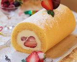 しっとりミルキィいちごのロールケーキ作り方33写真