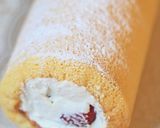 しっとりミルキィいちごのロールケーキ作り方32写真