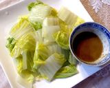 白菜のオイル茹で、甜麺醤風甘酒味噌タレ作り方4写真