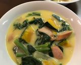 かぼちゃとほうれん草のクリームシチュー作り方10写真