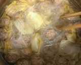 白菜と豚挽肉の団子鍋　中華風アレンジ作り方5写真