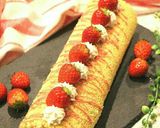 簡単！ふんわり春色♪苺のロールケーキ作り方10写真