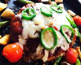 ホットプレートで手間なし巨大ハンバーグ作り方6写真