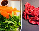 簡単お弁当に。小松菜と牛肉の炒め物作り方1写真