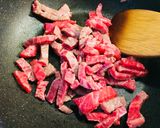 簡単お弁当に。小松菜と牛肉の炒め物作り方2写真