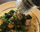ほうれん草と鶏肉のパスタ作り方8写真