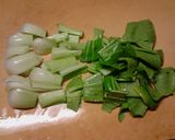おつまみ　もやしとチンゲン菜のナムル作り方1写真