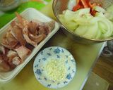 鶏肉とパプリカの甘酢炒め作り方1写真