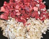 ステーキ肉で作るミートソースパスタ作り方3写真