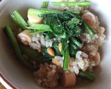 納豆と小松菜の胡麻和えのまぜご飯作り方3写真