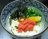 明太バター釜玉うどん☆作り方4写真