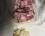 舞茸とベーコンのペペロンチーノ作り方2写真
