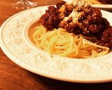 ステーキ肉で作るミートソースパスタ作り方9写真