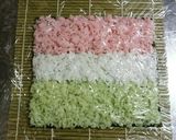 ひな祭りに*3色 ロール巻き寿司作り方8写真