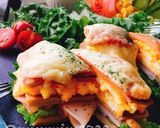 低糖質!卵を挟んだ高野豆腐ピザトースト作り方24写真