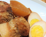 【豚の角煮汁deほっこり炊き込みご飯】作り方1写真