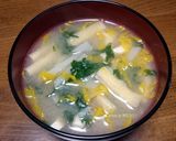 ◆菊芋とエノキとわかめの味噌汁◆作り方5写真