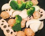 鶏団子と野菜の黒酢炒め作り方6写真