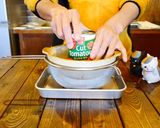 「パクチー豆腐サラダ」作り方1写真