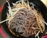 もやし入り！納豆蕎麦の卵とじ風作り方3写真