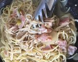 えのきのカサ増しベーコンパスタ作り方4写真