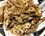 牛蒡、蓮根、豚肉の炒め煮 塩麹入り！作り方5写真