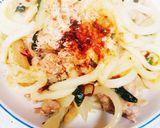 ペペロンチーノ風焼きうどんです✨作り方5写真