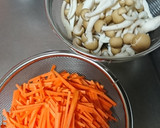 節約つまみおかず❀しめじ＆人参しりしり風作り方1写真