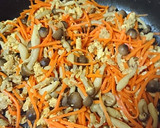 節約つまみおかず❀しめじ＆人参しりしり風作り方5写真