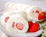 ♡ほわほわ♡簡単♡ホワイトロールケーキ♡作り方20写真