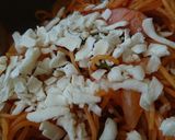 水漬けパスタの糸引くナポリタン作り方5写真