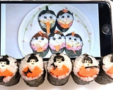 寿司型・模様巻き(カニカマでさくらんぼ)作り方9写真