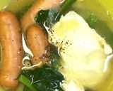 簡単美味しい卵ソーセージのコンソメスープ作り方5写真