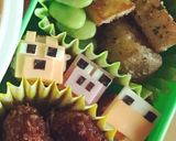 マイクラ弁当 記録用 ニワトリ ヤマネコ作り方2写真
