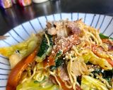ココナッツミルク風味レッドカレー焼きそば作り方8写真