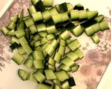 豆とトマトきゅうりツナ缶のサラダ作り方3写真
