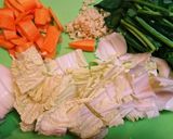 【減量中】丼で具だくさんミルクスープ作り方1写真