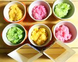 お雛様 カラフルご飯 de ひし餅ケーキ作り方2写真