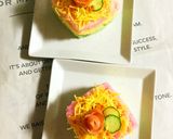 お雛様 カラフルご飯 de ひし餅ケーキ作り方5写真