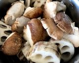 レンコンと椎茸の煮物作り方3写真