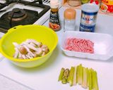 豚肉とアスパラのアンチョビレモンパスタ作り方1写真