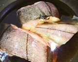 カキ醤油で作った割下で赤カレイの煮付け作り方1写真
