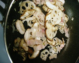 蓮根と椎茸の和風パスタ作り方4写真