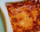 チーズが流れる❤厚切りパンの詰め込みピザ作り方6写真