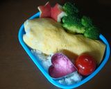 ちゅっちゅっちゅー☆オムライス弁当作り方2写真