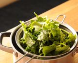 からし菜のきび酢あえ作り方1写真