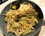 キャベツとコーンのクリームパスタ作り方5写真