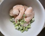 エビとグリンピースとブロッコリーの芯作り方1写真