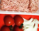 *豆腐ステーキ* トマトの和風麻婆あん作り方1写真